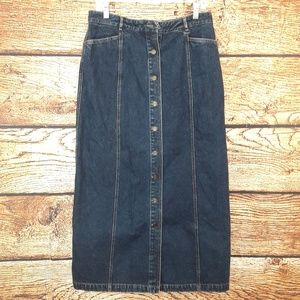 Modest 32x37 Size 12 Maxi Jean Tommy Hilfiger Button Skirt